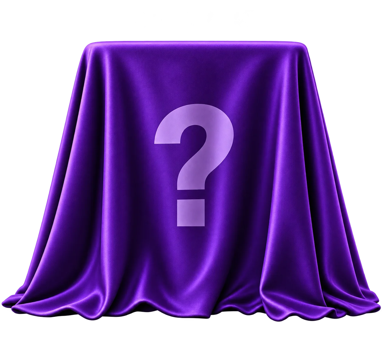 Mystery book beneath a purple cloth